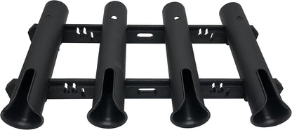 Wall Mounted Fishing Rod Holders Tubes Links Fishing Rod Holder Rack Rests (4-TUBE White- -US)