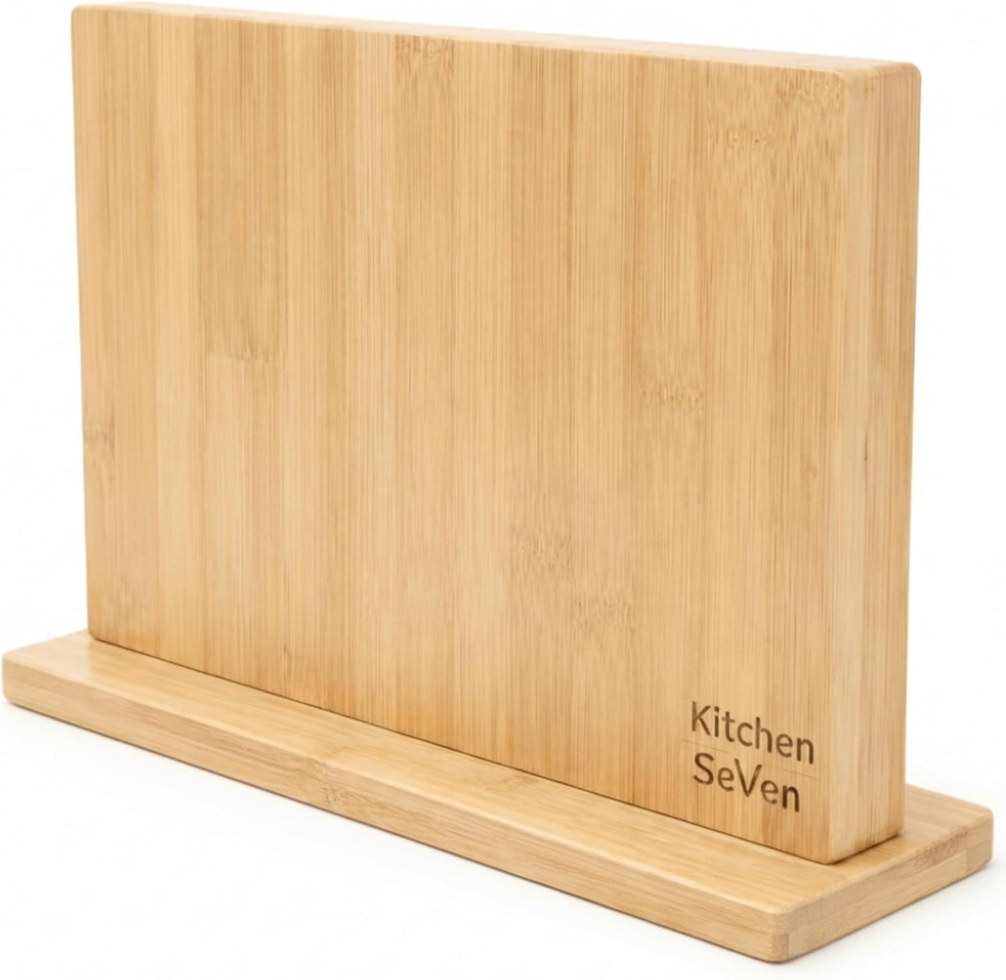 Magnetic Knife Block with 18 COREVA™ Magnetic Plates – Double Sided Bamboo Knife Holder, Engineered Full-Surface Magnetic System for All Knives & Scissors, Countertop Storage Organizer