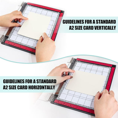 4 PCS Sticky Non-Slip Flexible Gridded Stamp Mats Grid Sheets Low Stick Mat Multi-Use Low Tack Mat,Stick and Stamp Adhesived Sheet Scrapbooking Craft Accessory