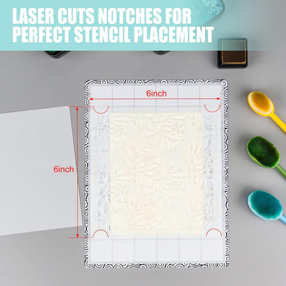 4 PCS Sticky Non-Slip Flexible Gridded Stamp Mats Grid Sheets Low Stick Mat Multi-Use Low Tack Mat,Stick and Stamp Adhesived Sheet Scrapbooking Craft Accessory
