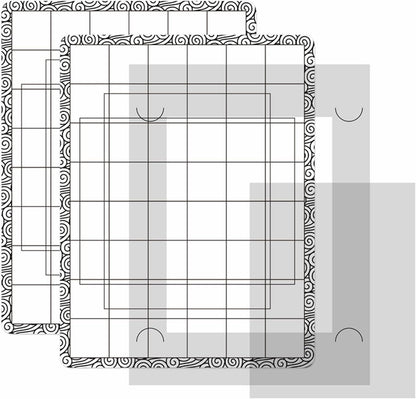 4 PCS Sticky Non-Slip Flexible Gridded Stamp Mats Grid Sheets Low Stick Mat Multi-Use Low Tack Mat,Stick and Stamp Adhesived Sheet Scrapbooking Craft Accessory