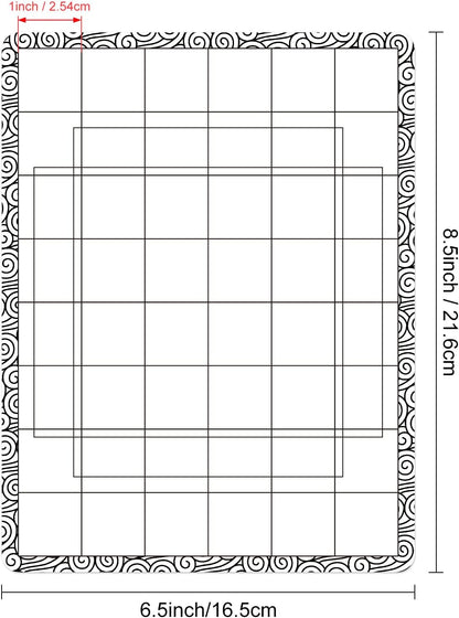 4 PCS Sticky Non-Slip Flexible Gridded Stamp Mats Grid Sheets Low Stick Mat Multi-Use Low Tack Mat,Stick and Stamp Adhesived Sheet Scrapbooking Craft Accessory
