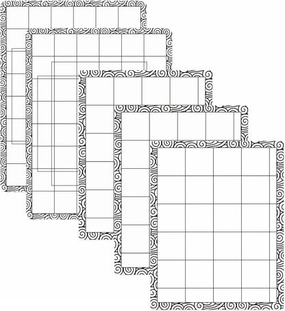 4 PCS Sticky Non-Slip Flexible Gridded Stamp Mats Grid Sheets Low Stick Mat Multi-Use Low Tack Mat,Stick and Stamp Adhesived Sheet Scrapbooking Craft Accessory