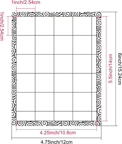 4 PCS Sticky Non-Slip Flexible Gridded Stamp Mats Grid Sheets Low Stick Mat Multi-Use Low Tack Mat,Stick and Stamp Adhesived Sheet Scrapbooking Craft Accessory