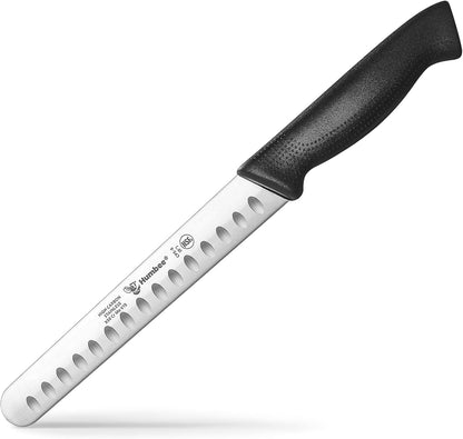 Carving Knife 14-Inch with Razor Sharp Granton Edge for Turkey, Ham, Meat Slicing and Cutting – NSF Certified, German Stainless Steel Blade, Black