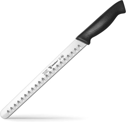 Carving Knife 14-Inch with Razor Sharp Granton Edge for Turkey, Ham, Meat Slicing and Cutting – NSF Certified, German Stainless Steel Blade, Black