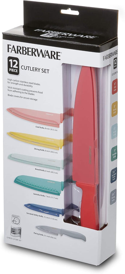 5272030 Resin Cutlery Set, Assorted, Pastel Cool, 12-piece