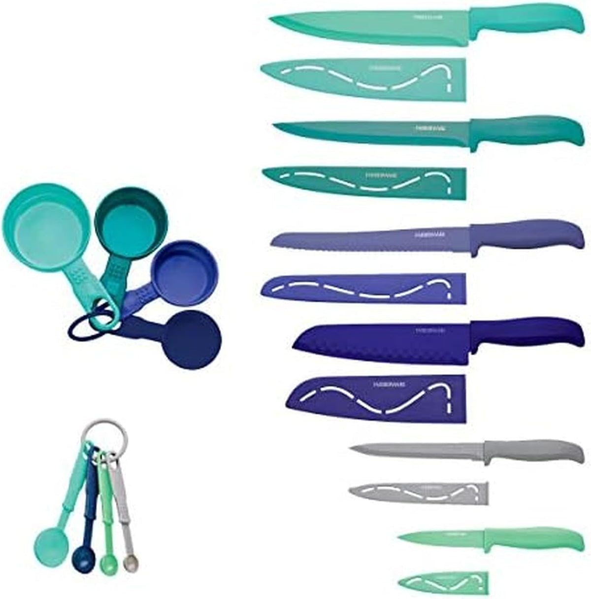 5272030 Resin Cutlery Set, Assorted, Pastel Cool, 12-piece