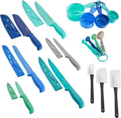 5272030 Resin Cutlery Set, Assorted, Pastel Cool, 12-piece