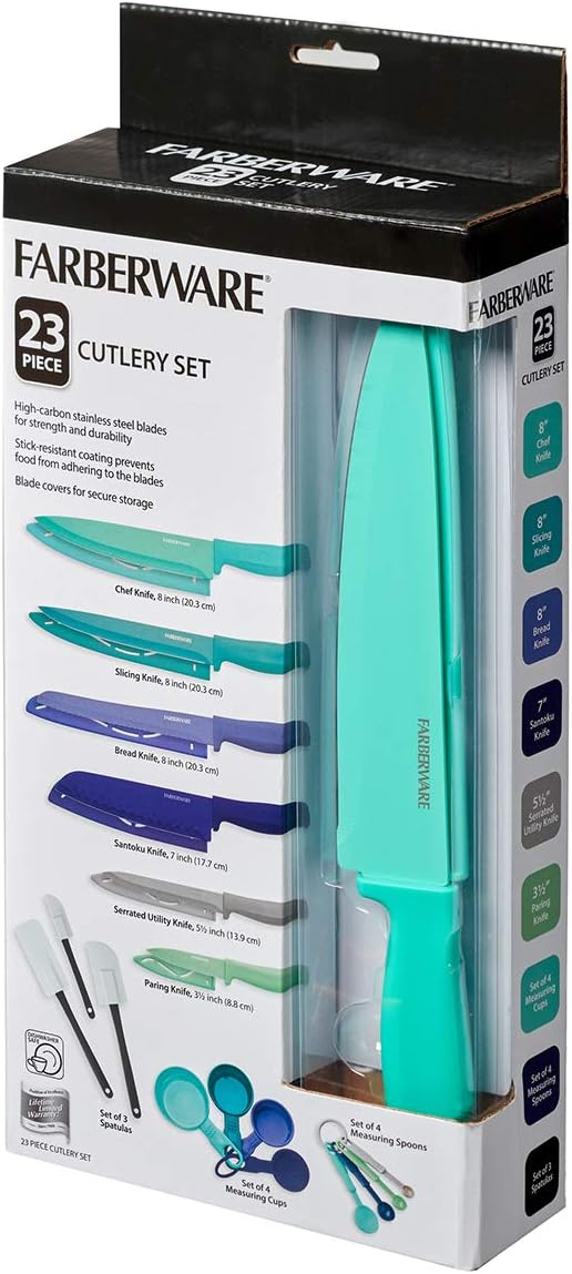 5272030 Resin Cutlery Set, Assorted, Pastel Cool, 12-piece