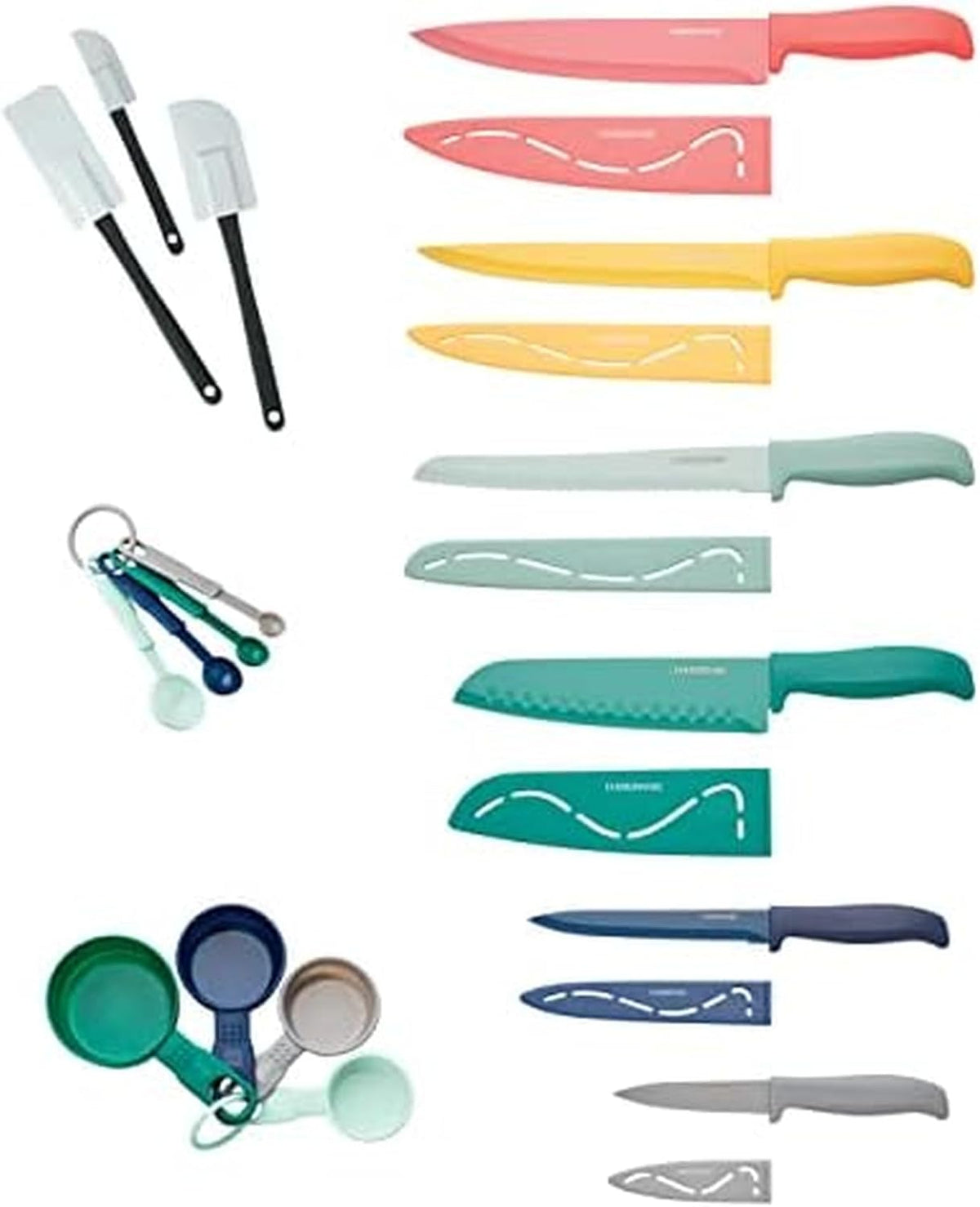 5272030 Resin Cutlery Set, Assorted, Pastel Cool, 12-piece