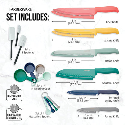 5272030 Resin Cutlery Set, Assorted, Pastel Cool, 12-piece