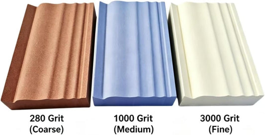 Sharpening Stones for Wood Carving Tools | Whetstones, Wood Carvers Sharpener, Gouge Sharpening Stone, 280 & 1000 & 3000 Grit