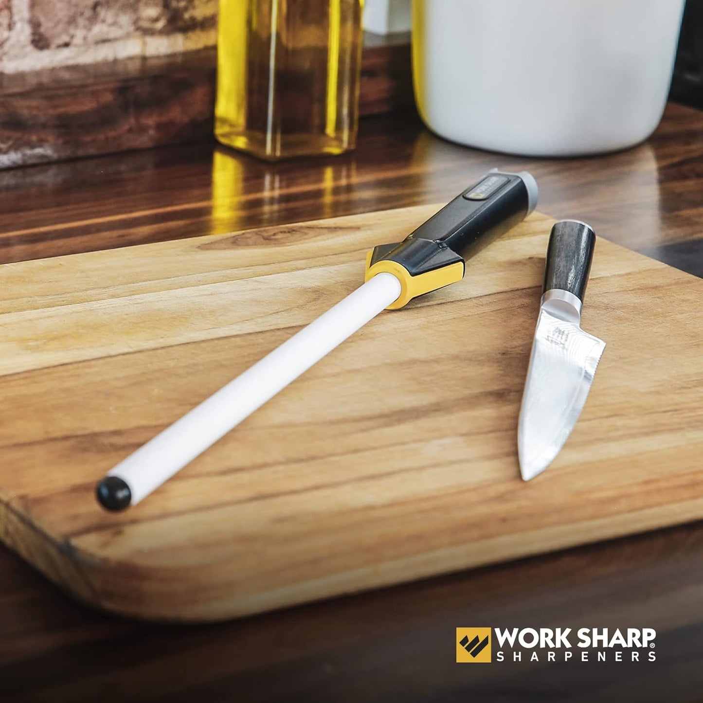 Kitchen Bundle, Pro Electric Sharpener with Ceramic Honing Rod
