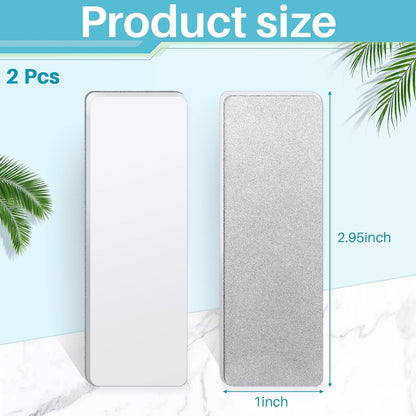 2 Pcs Mini Pocket Knife Sharpener Stone Double Sided Portable Sharpening Stone Whetstone Diamond Ceramic Sharpen Tools 400/1000 Grit for Knives Scissors Kitchen Outdoor Survival Gear