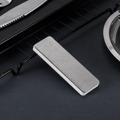 2 Pcs Mini Pocket Knife Sharpener Stone Double Sided Portable Sharpening Stone Whetstone Diamond Ceramic Sharpen Tools 400/1000 Grit for Knives Scissors Kitchen Outdoor Survival Gear