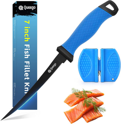 Fish Fillet Knife 7 Inch,Fillet Knife, 7 Inches Professional Flexible Blade