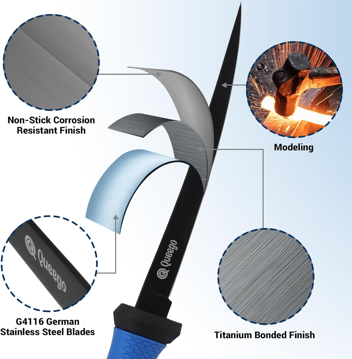 Fish Fillet Knife 7 Inch,Fillet Knife, 7 Inches Professional Flexible Blade