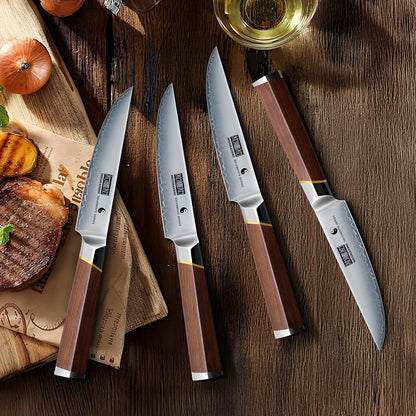 Steak Knife Set of 6, Professional 4.5" Non Serrated Steak Knives