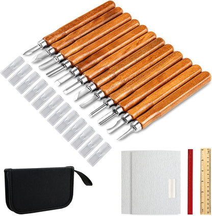 Wood Carving Knife Set, 20 PCS Wood Carving Kit