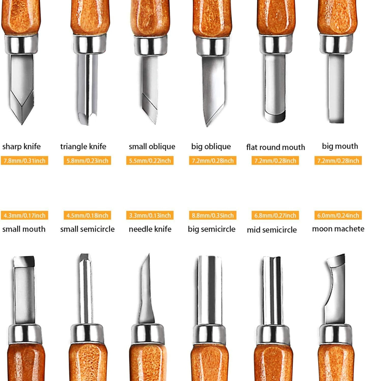 Wood Carving Knife Set, 20 PCS Wood Carving Kit
