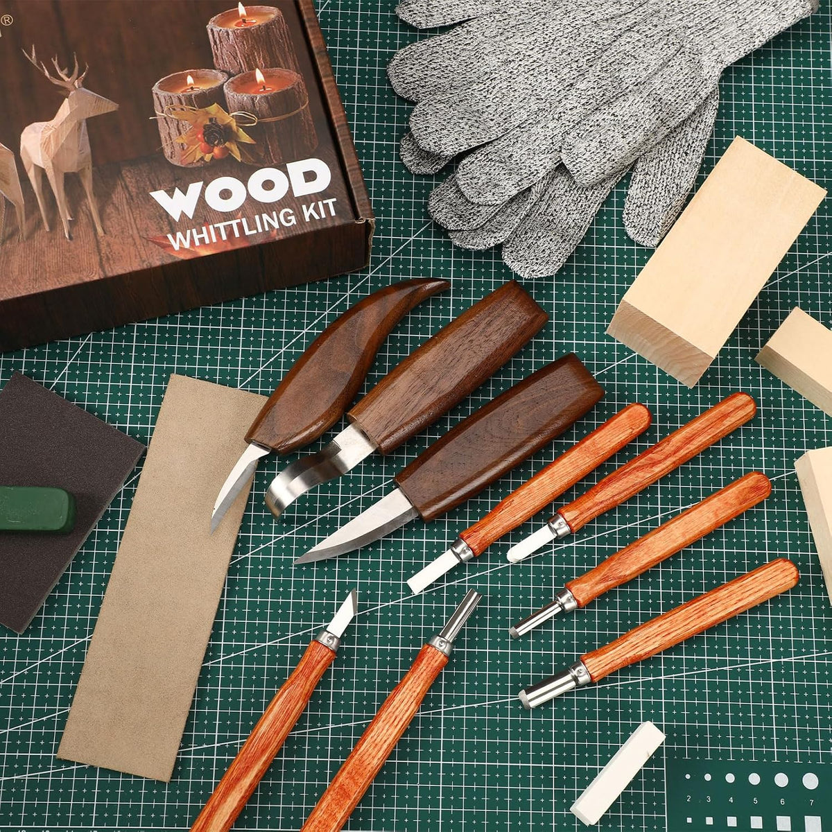 Wood Carving Knife Set, 20 PCS Wood Carving Kit