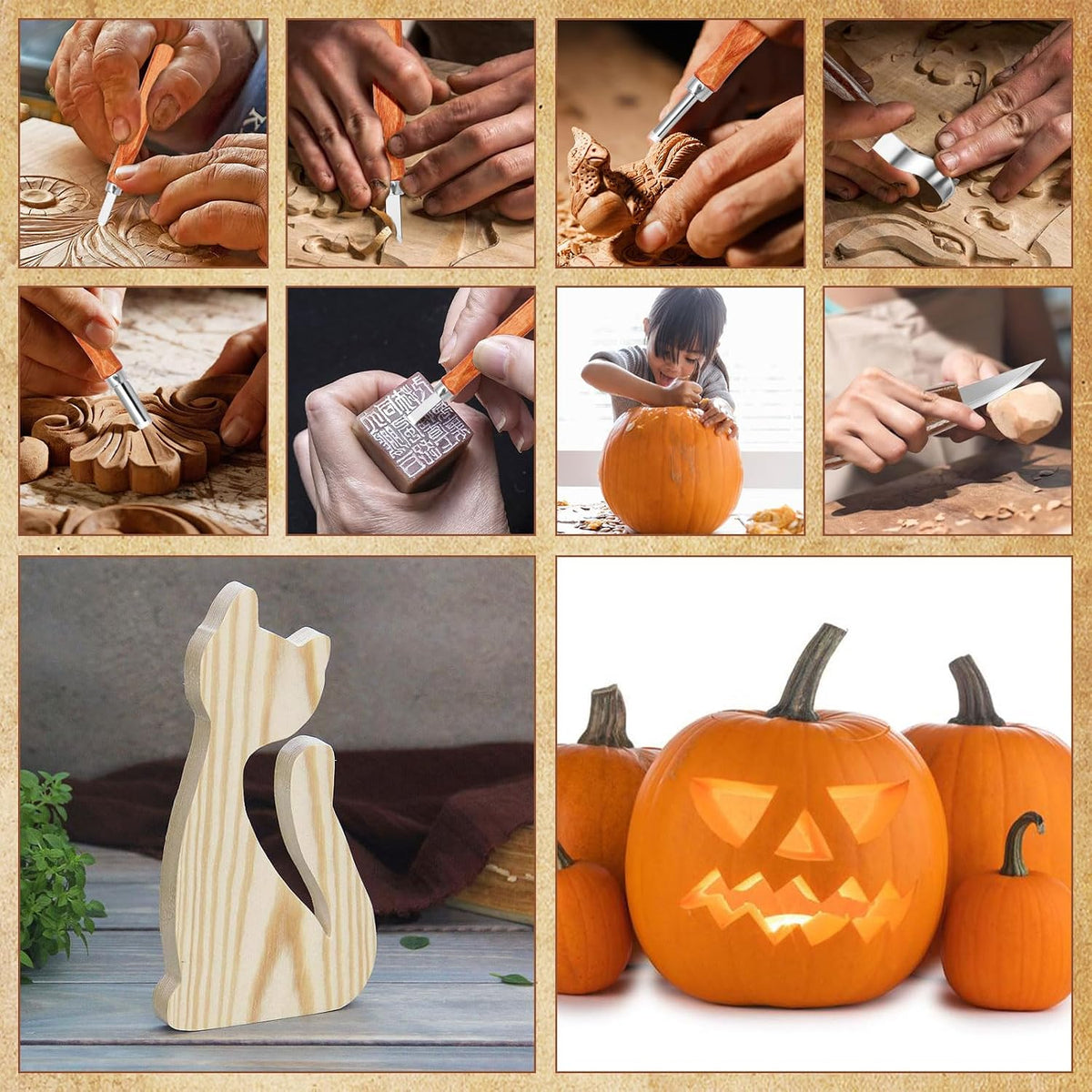 Wood Carving Knife Set, 20 PCS Wood Carving Kit