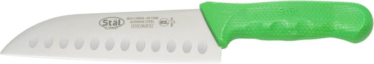 7" High Carbon Steel Japanese Santoku Chef Knife, Green