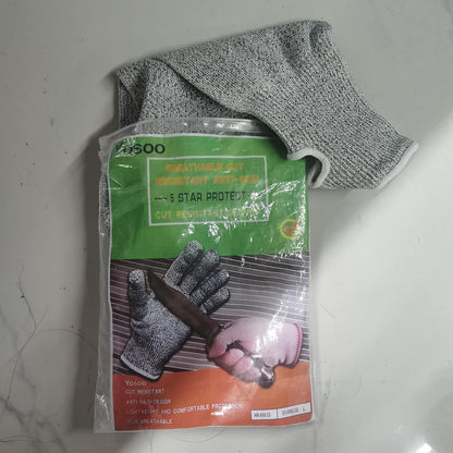 Cut Resistant Sleeves, Level 5 Protection, Slash Resistant Arm Protective Sleeves with Thumb Hole, 1 Pair, 18 Inch (Gray)
