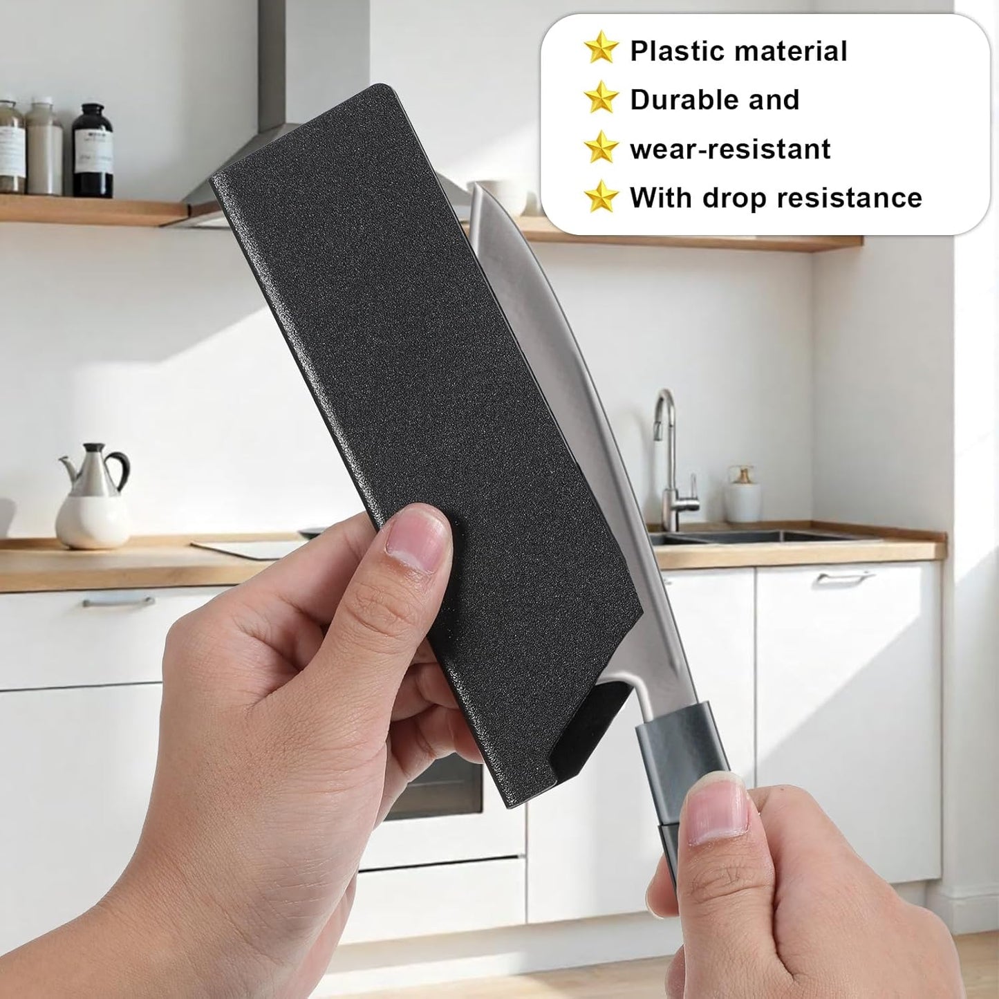 7 Inch Knives Guard Knife Cover Sleeves Knife Sheath Waterproof Blade Guard Cover Universal Knives Sheath for Home Kitchen Black