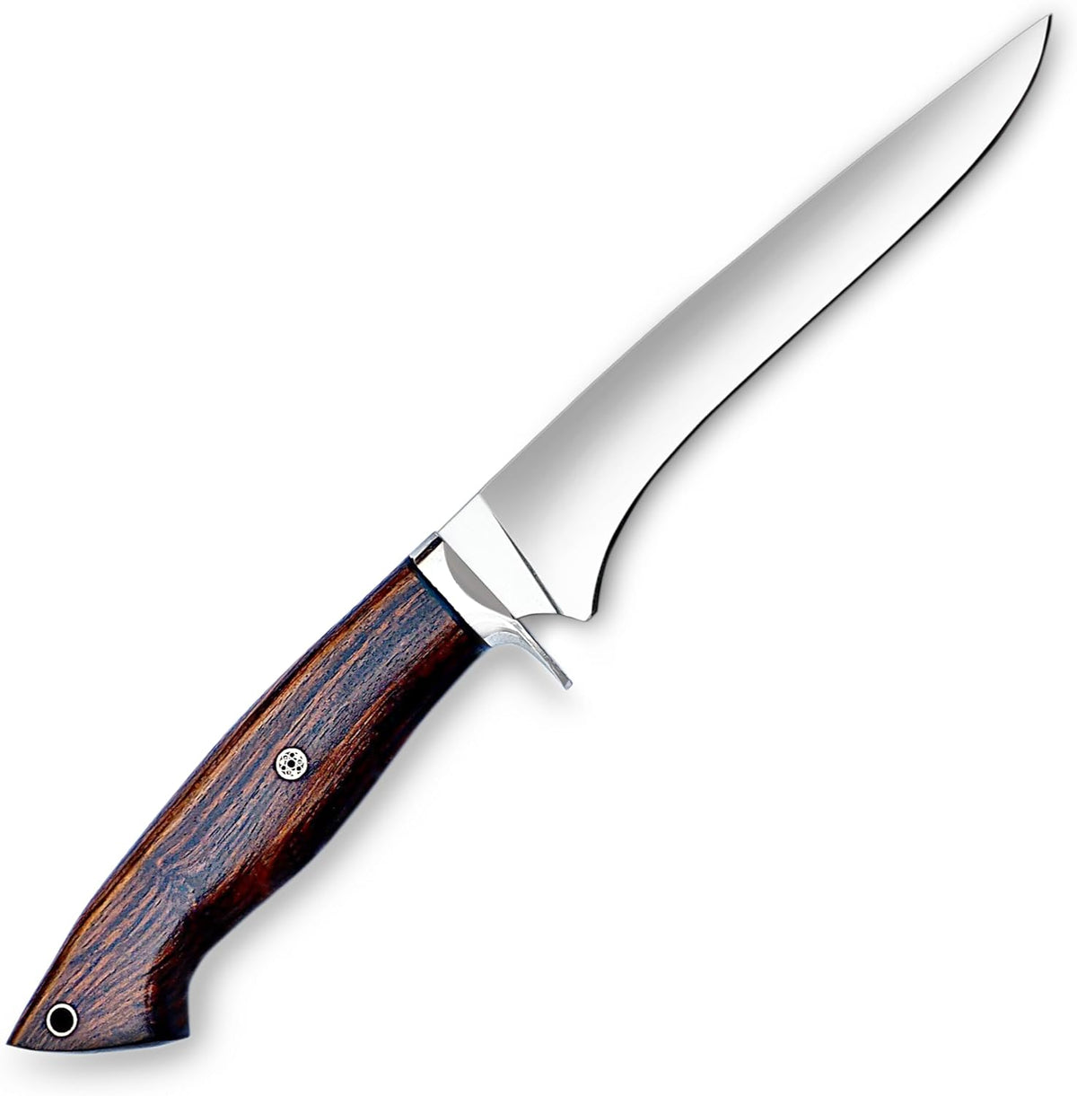 WARIVO 12.5-Inch Fillet Knife with Sheath, High Carbon Steel Sharp Boning Knife for Fish, Ergonomic Rosewood Handle, Deboning Knife for Meat Cutting, Trimming, Filleting, Kitchen and Outdoor