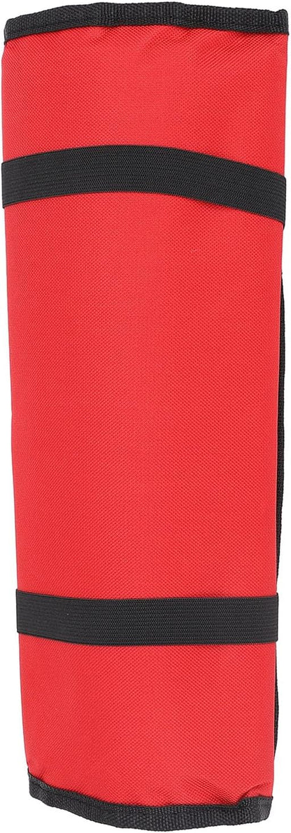 20 Slots Chef Knife Roll Bag, Portable Cutlery Knives Holders Protectors, Canvas Knife Case Holds for Home Kitchen Travel Camping (Red)