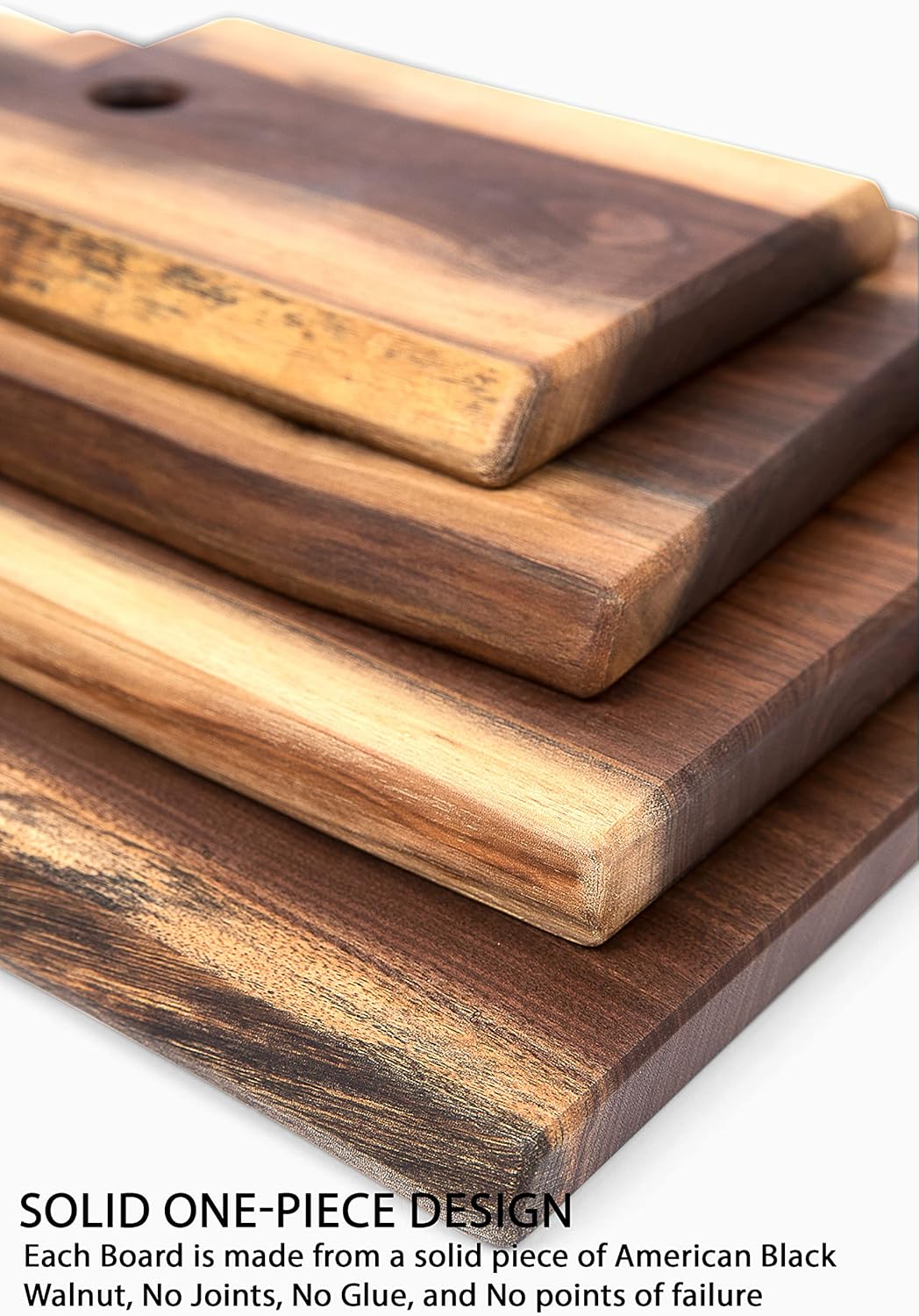 Live Edge Black Walnut Cutting Board – Amish Handmade in USA, One-of-a-Kind Charcuterie & Serving Board, Sustainably Harvested American Hardwood, 8"x12"| ArborDown