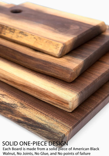 Live Edge Black Walnut Cutting Board – Amish Handmade in USA, One-of-a-Kind Charcuterie & Serving Board, Sustainably Harvested American Hardwood, 8"x12"| ArborDown