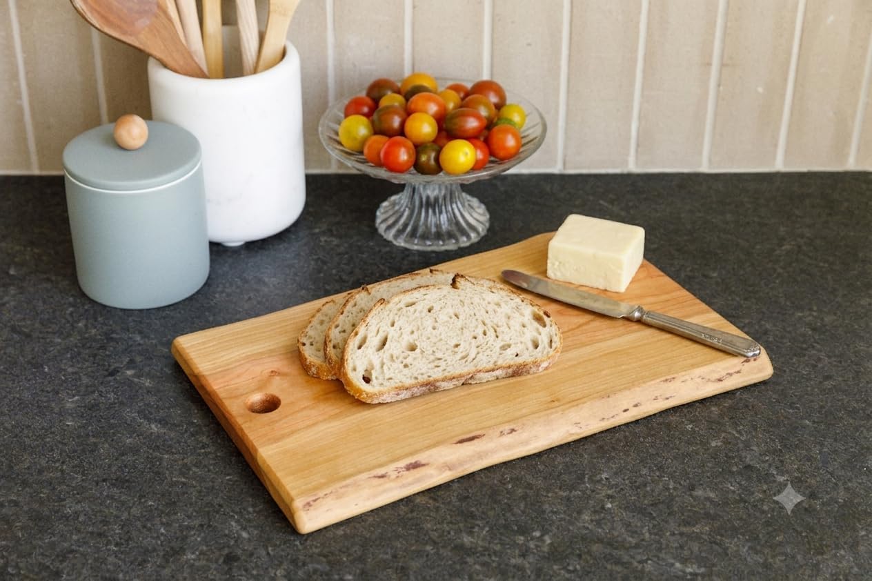 Live Edge Black Walnut Cutting Board – Amish Handmade in USA, One-of-a-Kind Charcuterie & Serving Board, Sustainably Harvested American Hardwood, 8"x12"| ArborDown