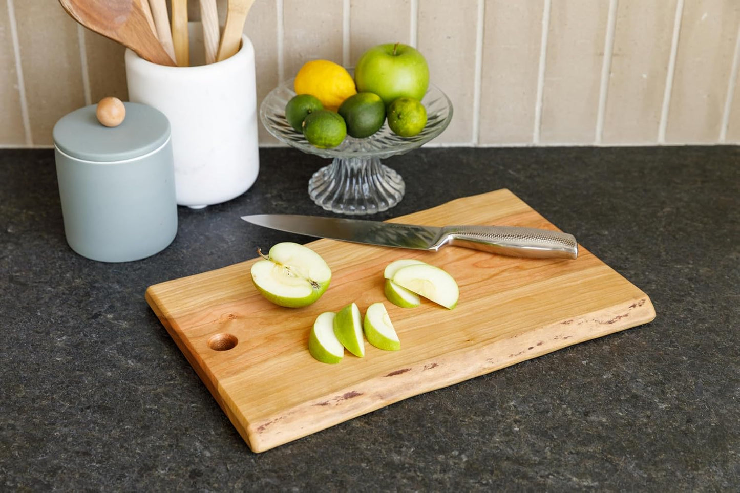 Live Edge Black Walnut Cutting Board – Amish Handmade in USA, One-of-a-Kind Charcuterie & Serving Board, Sustainably Harvested American Hardwood, 8"x12"| ArborDown