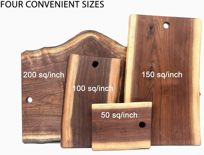 Live Edge Black Walnut Cutting Board – Amish Handmade in USA, One-of-a-Kind Charcuterie & Serving Board, Sustainably Harvested American Hardwood, 8"x12"| ArborDown
