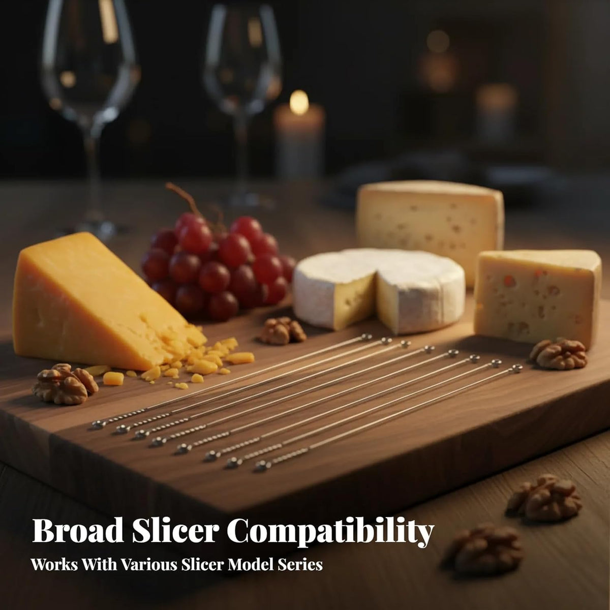 10Pcs Cheese Slicing Wire Stainless Steel Easy to Clean Practical Replacement Cheese Cutter Wire for Slicing Block Cheese, 6 inch