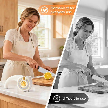 6-in-1 Knife Sharpener, 6-Stage Kitchen Knife Sharpener Helps Repair, Restore, Polish Pocket Knife, Chefs knife and Scissors with Ergonomic Non-Slip Grip - Beige