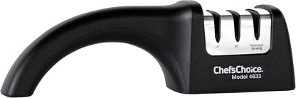 Professional Manual Knife Sharpeners AngleSelect for 15- and 20-Degree Straight-Edge and Serrated Knives with Diamond Abrasives Precise Angle Control & Compact Footprint, 2-Stage, Black