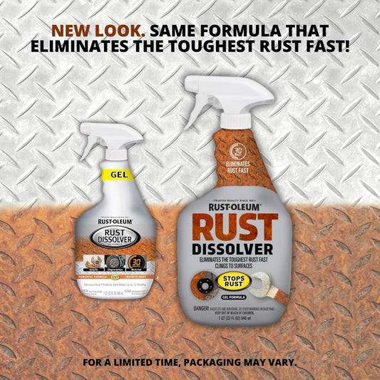 Rust Dissolver Trigger Spray Gel | Heavy-Duty Corrosion Remover for Metal Tools, Cars, Bikes, Grills, Bolts, Firearms & More | 32 oz