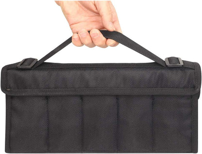 Knife Display Case for 10 Pocket Knives, Folding Knife Storage Organizer, Knives Collection Pouch for Survival, Outdoor