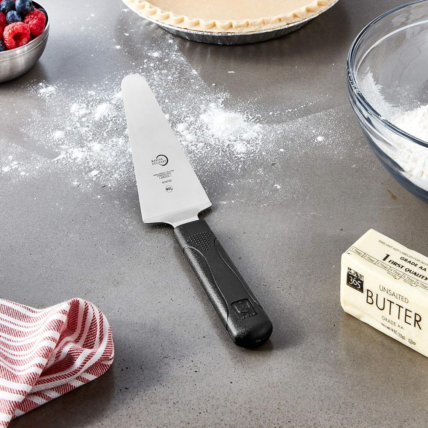 Millennia Wavy Edge Spreader, 3.5 Inch Blade, Black Handle