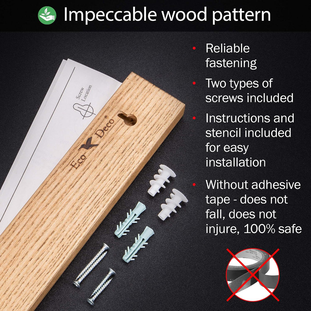 Ashtree Magnetic Knife Strip - 12 Inch Wooden Magnet Holder for Wall - Metal Knives Magnetic Rack Wood Knife Bar - Kitchen Strip Storage N-25