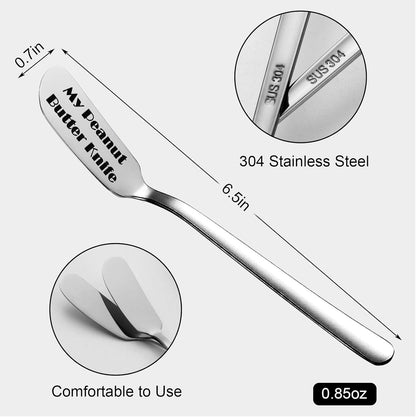 Peanut Butter Knife, Personalized Engraved Cheese Knives, Novelty Gifts for Sandwich Bread Toast Lover