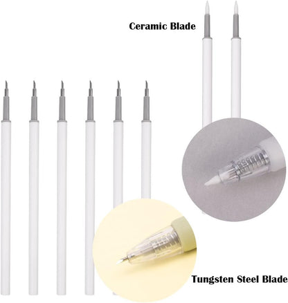 Craft Exact Knife Craft Cutting Tool Paper Cutter Knife Pen Retractable Hobby Knife Blade Art Utility Precision Paper Cutting Carving Tool w/Pocket Clip for DIY Drawing Scrapbooking Tools