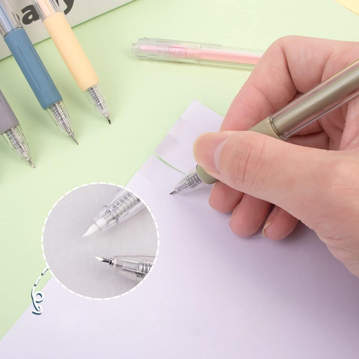 Craft Exact Knife Craft Cutting Tool Paper Cutter Knife Pen Retractable Hobby Knife Blade Art Utility Precision Paper Cutting Carving Tool w/Pocket Clip for DIY Drawing Scrapbooking Tools