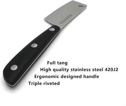 Cheese Knife, MATTSTONE HILL Cheese Knives Set - Soft & Semi Hard Cheese Knife, Soft Cheese Slicer, Cheese Cleaver, Hard Cheese Cutter, Premium Stainless Steel, Wood Handle
