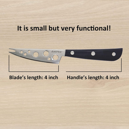 Cheese Knife, MATTSTONE HILL Cheese Knives Set - Soft & Semi Hard Cheese Knife, Soft Cheese Slicer, Cheese Cleaver, Hard Cheese Cutter, Premium Stainless Steel, Wood Handle