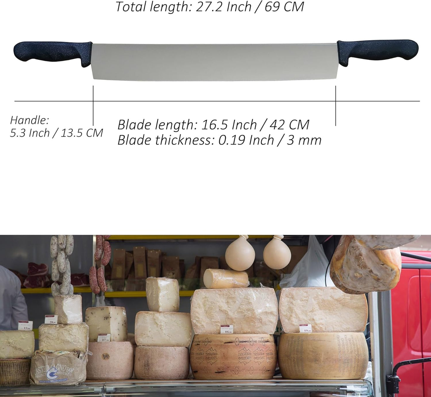 Cheese Knife, MATTSTONE HILL Cheese Knives Set - Soft & Semi Hard Cheese Knife, Soft Cheese Slicer, Cheese Cleaver, Hard Cheese Cutter, Premium Stainless Steel, Wood Handle